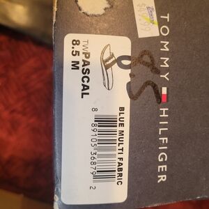 Tommy Hilfiger Green and Blue Striped Slides